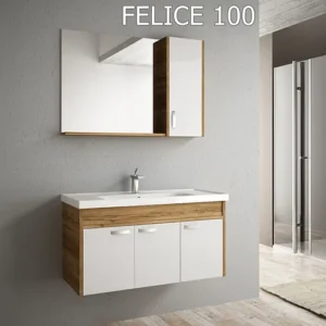 Bathroom Furniture + Sink + Mirror -Felice100