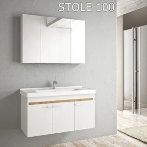 Bathroom Furniture + Sink + Mirror -Stole100