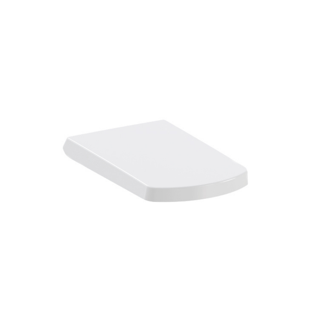 "Modern white ceramic toilet with a dual-flush system for water efficiency and an elongated seat for added comfort."