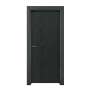Elegant black Lotus interior door with a sleek, modern design.