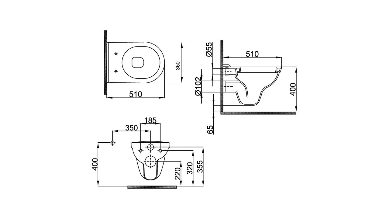 "Modern white ceramic toilet with a dual-flush system for water efficiency and an elongated seat for added comfort."