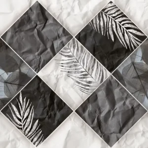 Assorted collection of ceramic tiles in various designs and textures