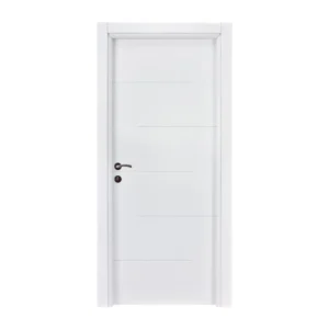 Modern Damla Interior White Door with horizontal panel design, adding a touch of elegance to any room.