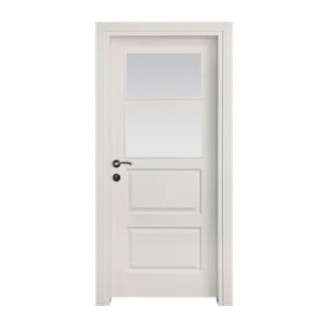 Efes 2 Interior Door featuring upper glass panels and lower wooden panels for a blend of privacy and natural light.