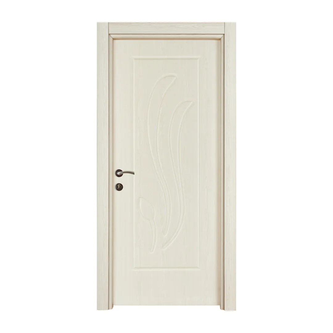 Power International Export 3 Light ash wood interior door featuring a subtle, elegant tulip relief design.