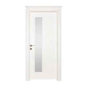 Elegant Vazo wooden door with intricate glass design, combining timeless style and functional beauty in interior architecture.