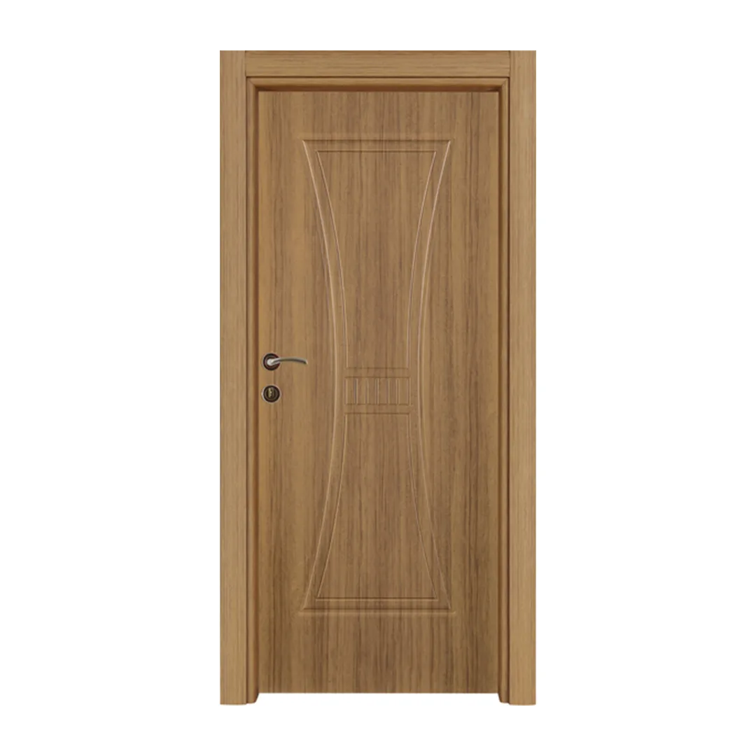 Elegant Vazo wooden door with a geometric glass design.