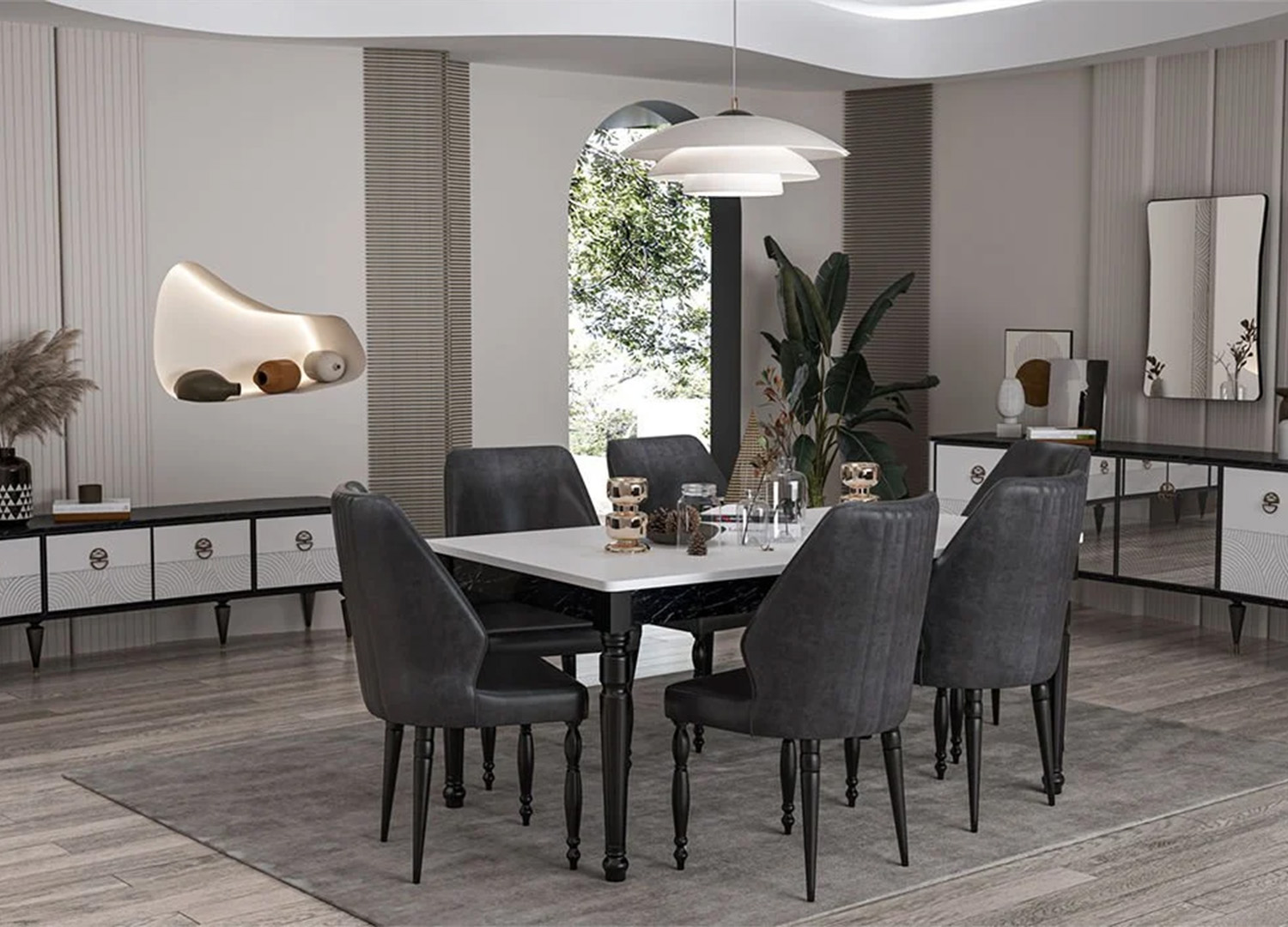 White Cross Dining Room Set