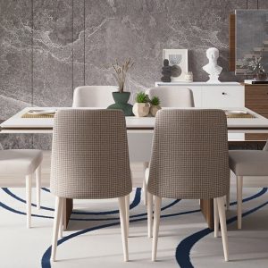 Льняной стол + комплект из 6 стульев