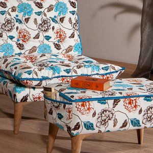 Flower Pouf Armchair Set