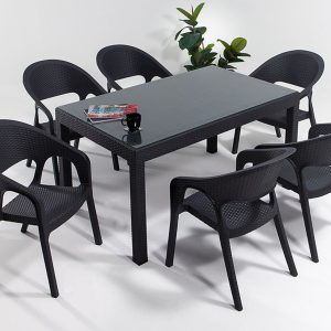 Garden Large Glass Table Set