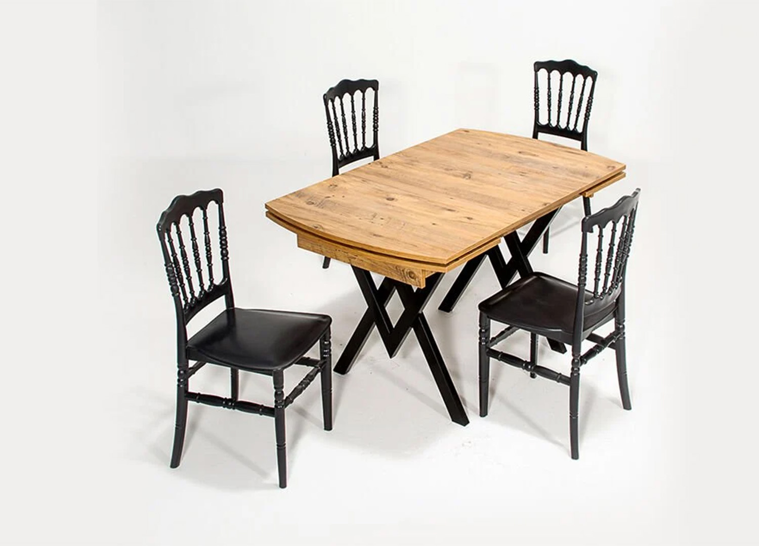 Castella + Miray Kitchen Table Set - Black
